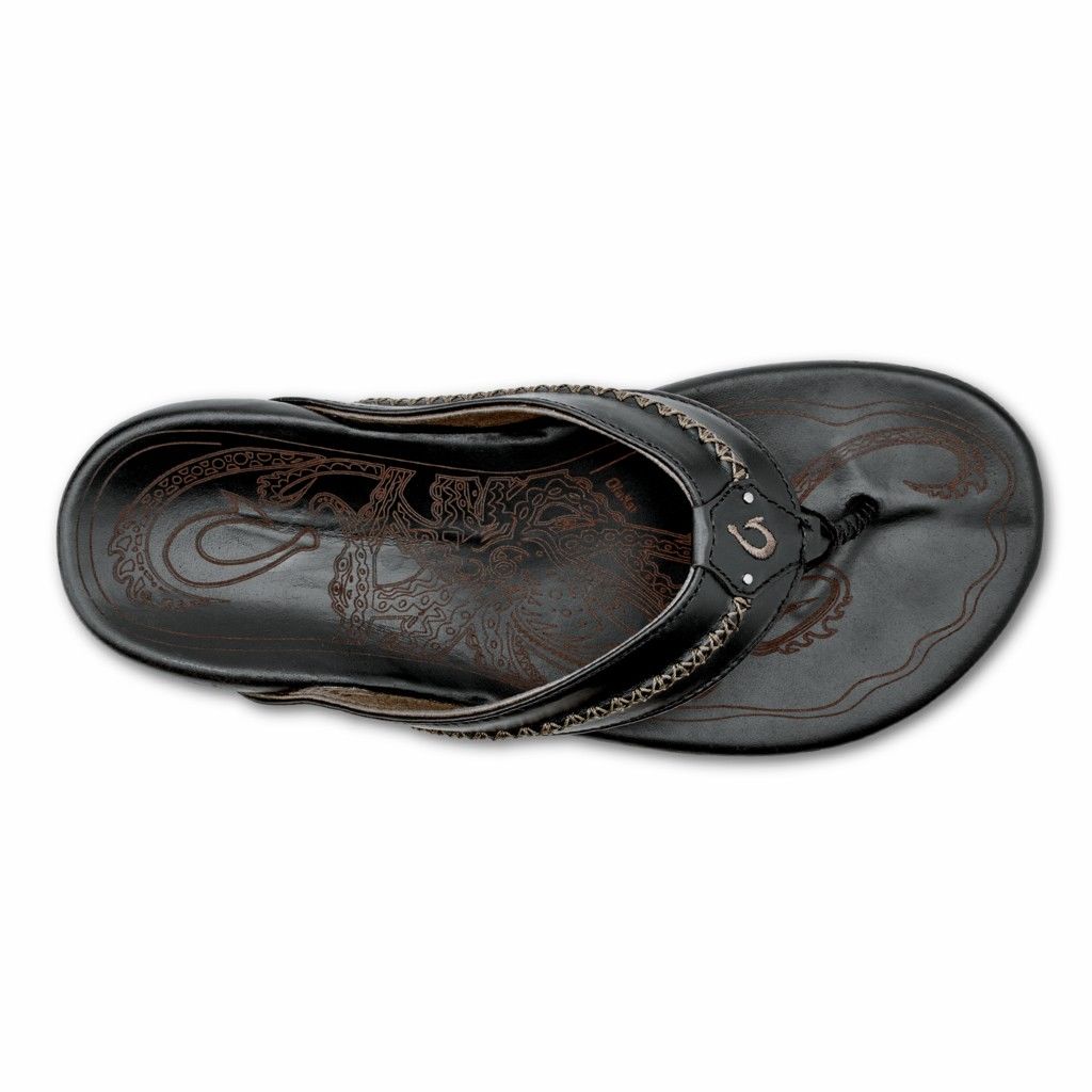 Olukai Men's Mea Ola Flip Flop - Black US695-801